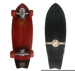 Monopatín Des krf skateboard surf skate - ready to ride - red 78,74x26
