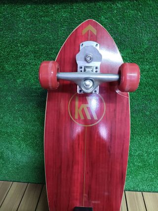 Monopatín Des krf skateboard surf skate - ready to ride - red 78,74x26