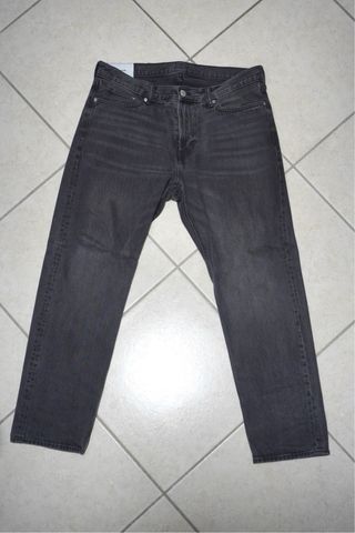 H&M Jeans Uomo Nero Slavato Relaxed
