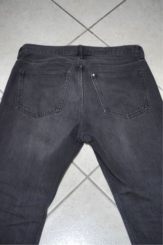 H&M Jeans Uomo Nero Slavato Relaxed