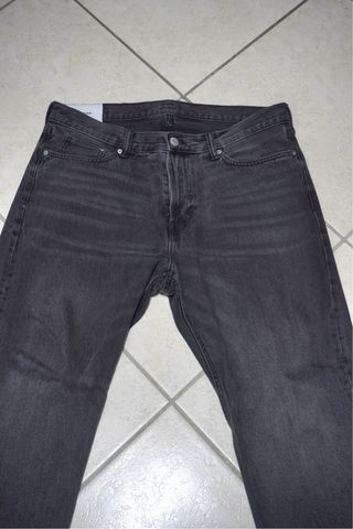 H&M Jeans Uomo Nero Slavato Relaxed