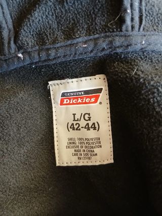 dickies jacket shirt size L red black