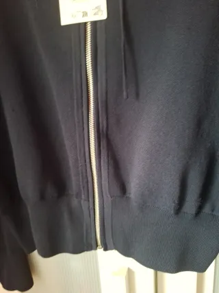 Sudadera Zara Negra Cremallera Talla l/xl