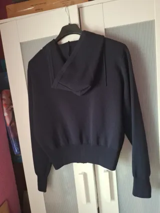 Sudadera Zara Negra Cremallera Talla l/xl