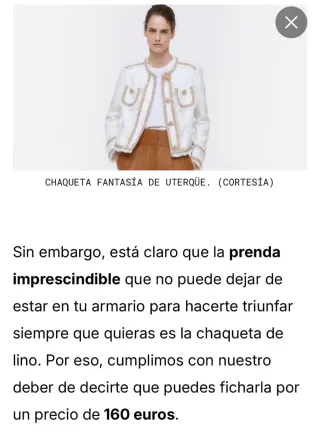 Chaqueta Uterqüe Lino joya