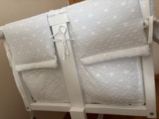 Minicuna colecho madera blanca