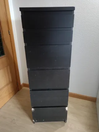 Cómoda MALM 6 cajones espejo