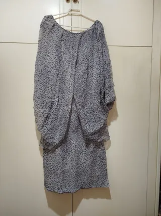 Vestido Seda Pedro del Hierro Gris