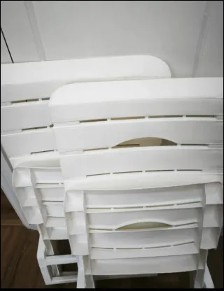 2 Sedie Pieghevoli Bianche