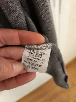 Chaqueta larga punto gris talla única