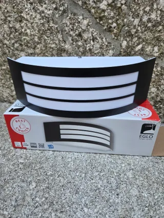Foco Exterior EGLO Negro/Blanco