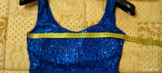 Mini abito da sera paillettes blu