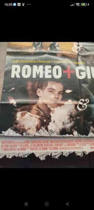 Manifesto Romeo + Giulietta di William Shakespeare