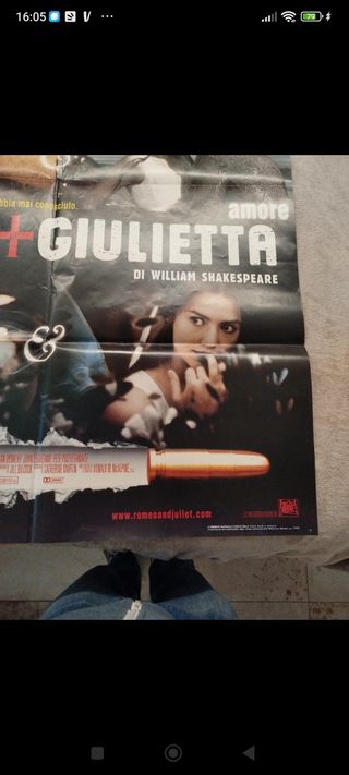 Manifesto Romeo + Giulietta di William Shakespeare