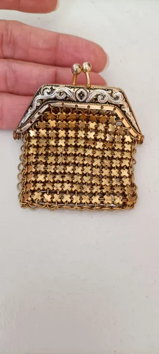 Monedero Art-Deco Dorado y plateado año 1920-1937