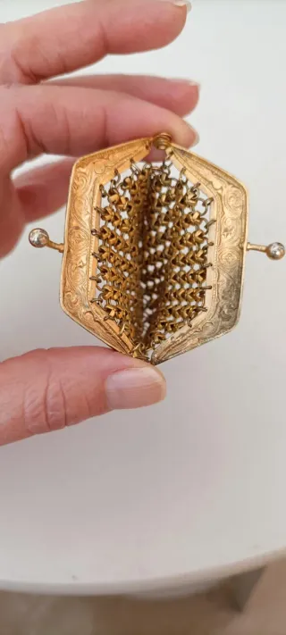 Monedero Art-Deco Dorado y plateado año 1920-1937