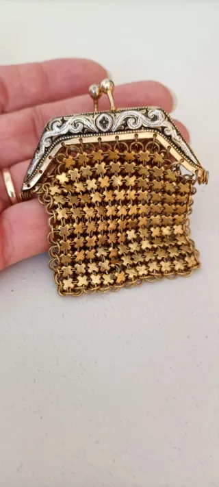 Monedero Art-Deco Dorado y plateado año 1920-1937