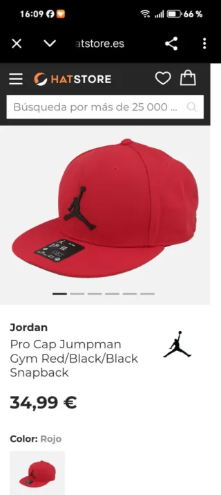 Gorra Jordan Jumpman Roja Talla M/L