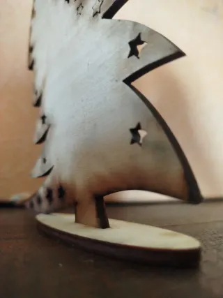 Alberello Natale Legno Scritta Auguri