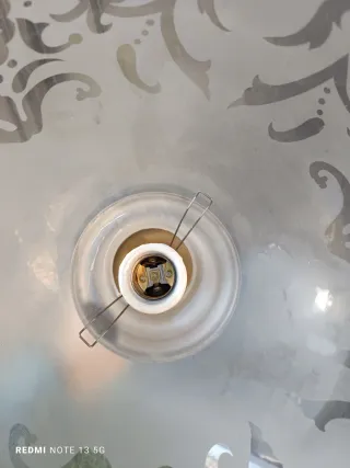 Lámpara colgante cristal y metal