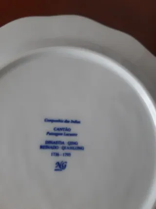 Prato Companhia das Índias Azul e Branco