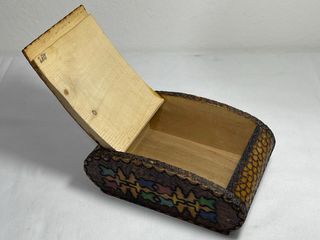 Scatola Portagioie Legno Dipinta Anni '80