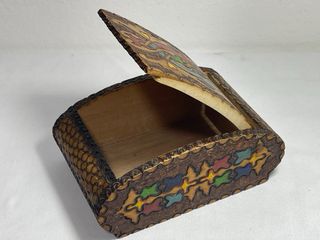 Scatola Portagioie Legno Dipinta Anni '80