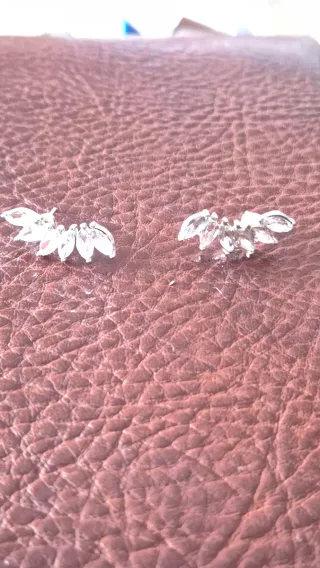 Pendientes plata cristales