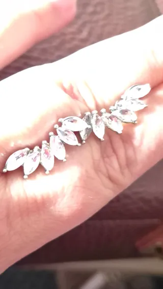 Pendientes plata cristales