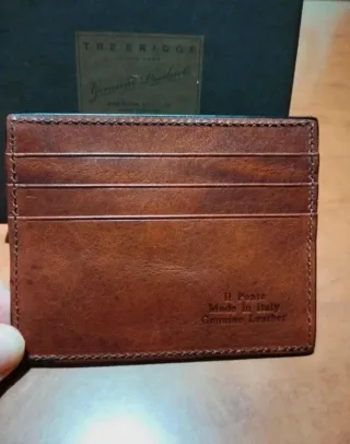 Porta tessere The Bridge in pelle marrone