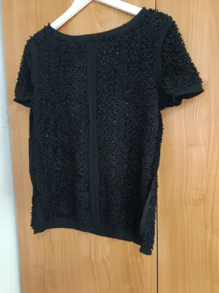 Blusa Zara Negra Talla M