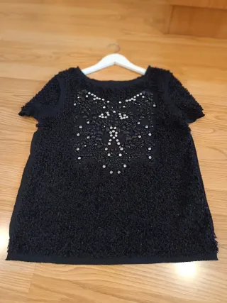 Blusa Zara Negra Talla M