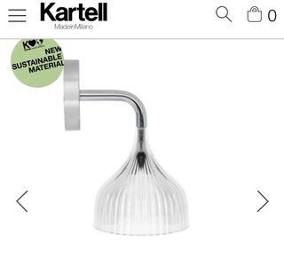 Lampada da parete Kartell trasparente, con scatola