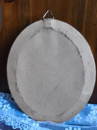 2 Quadretti Paesaggio Vintage Ovale