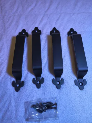 Lote 16 Manillas Puerta Granero Hierro Negro