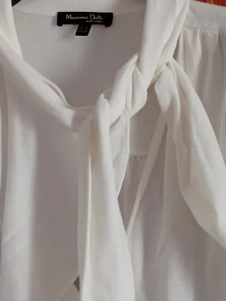 Camisa blanca Massimo Dutti lazo
