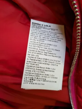 Plumas Bimba y Lola Talla M