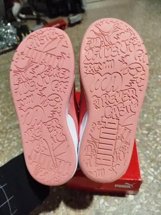 Zapatillas Puma Niña Blancas y Rosas