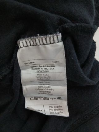 carhartt tshirt longsleeve size XXL black