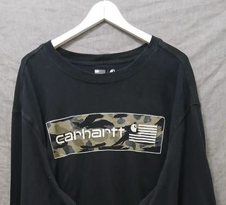 carhartt tshirt longsleeve size XXL black