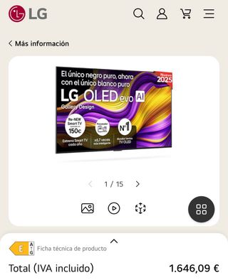 TV 55” LG OLED G5 4k ***IMPECABLE***