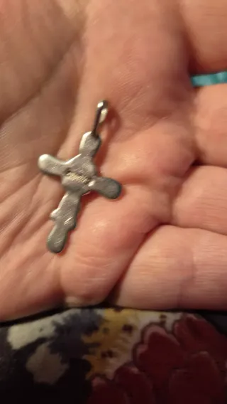 Colgante Cruz Plata y Turquesas