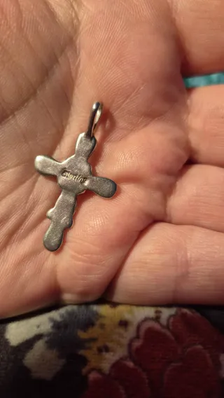 Colgante Cruz Plata y Turquesas