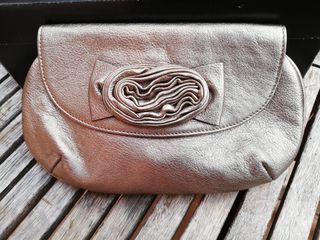 Zapatos y bolso fiesta oro/plata