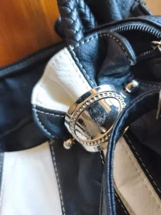 Borsa vintage anni 2000 bianca e nera