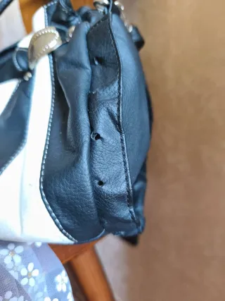 Borsa vintage anni 2000 bianca e nera