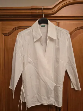 Blusa blanca cruzada