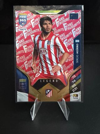 Lote 2 Tarjetas Sergio Agüero Atlético de Madrid