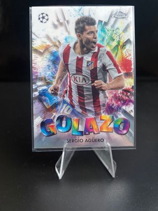 Lote 2 Tarjetas Sergio Agüero Atlético de Madrid