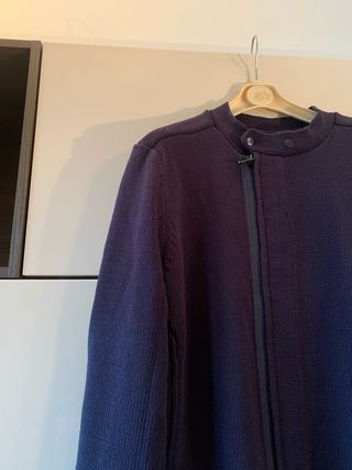 Cardigan Zara Uomo Tg S/M Blu misto cotone